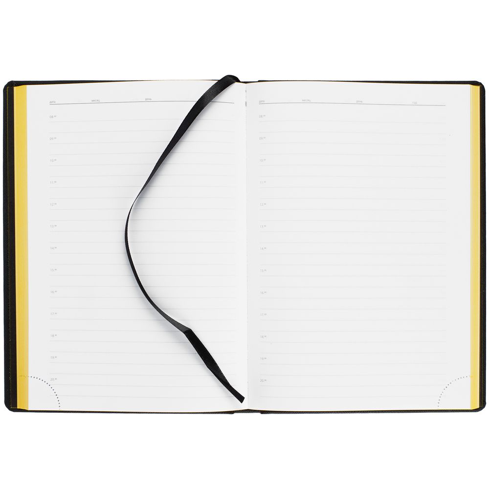 Ежедневник Mobile на заказ, недатированный, черно-желтый