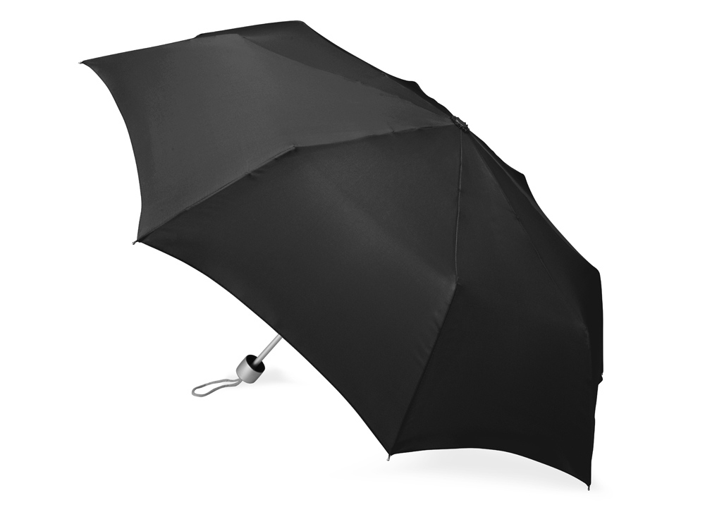 Зонт складной Tempe, механический, 3 сложения, с чехлом, черный
