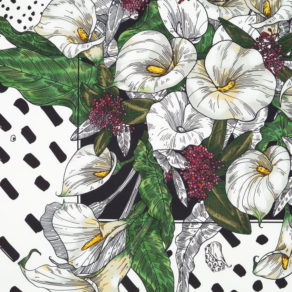 Платок шелковый Delicate, каллы Платок шелковый Delicate, каллы