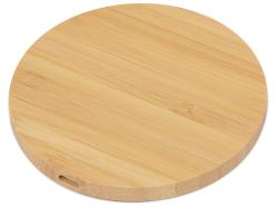 Беспроводное зарядное устройство из бамбука Cap, натуральный