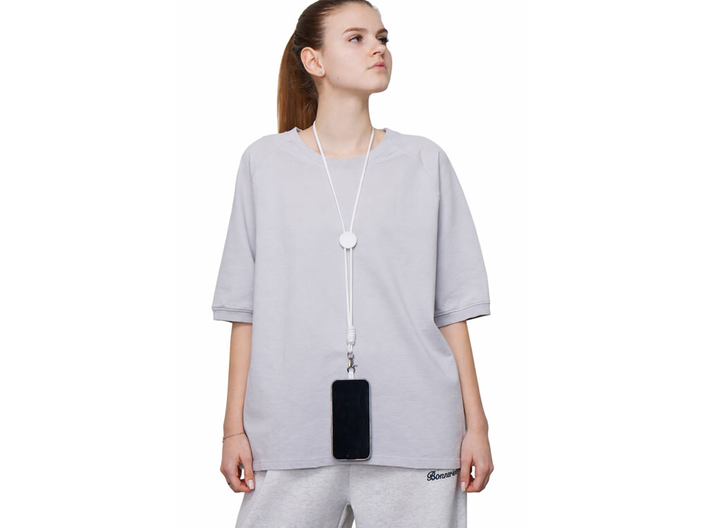 Ремешок на шею для телефона Нэко, белый