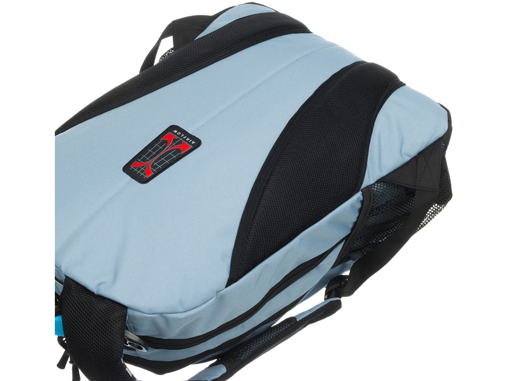 Рюкзак TORBER ROCKIT серый/голубой, полиэстер/добби, 32x15x46 см, 22 л Рюкзак TORBER ROCKIT серый/голубой, полиэстер/добби, 32x15x46 см, 22 л