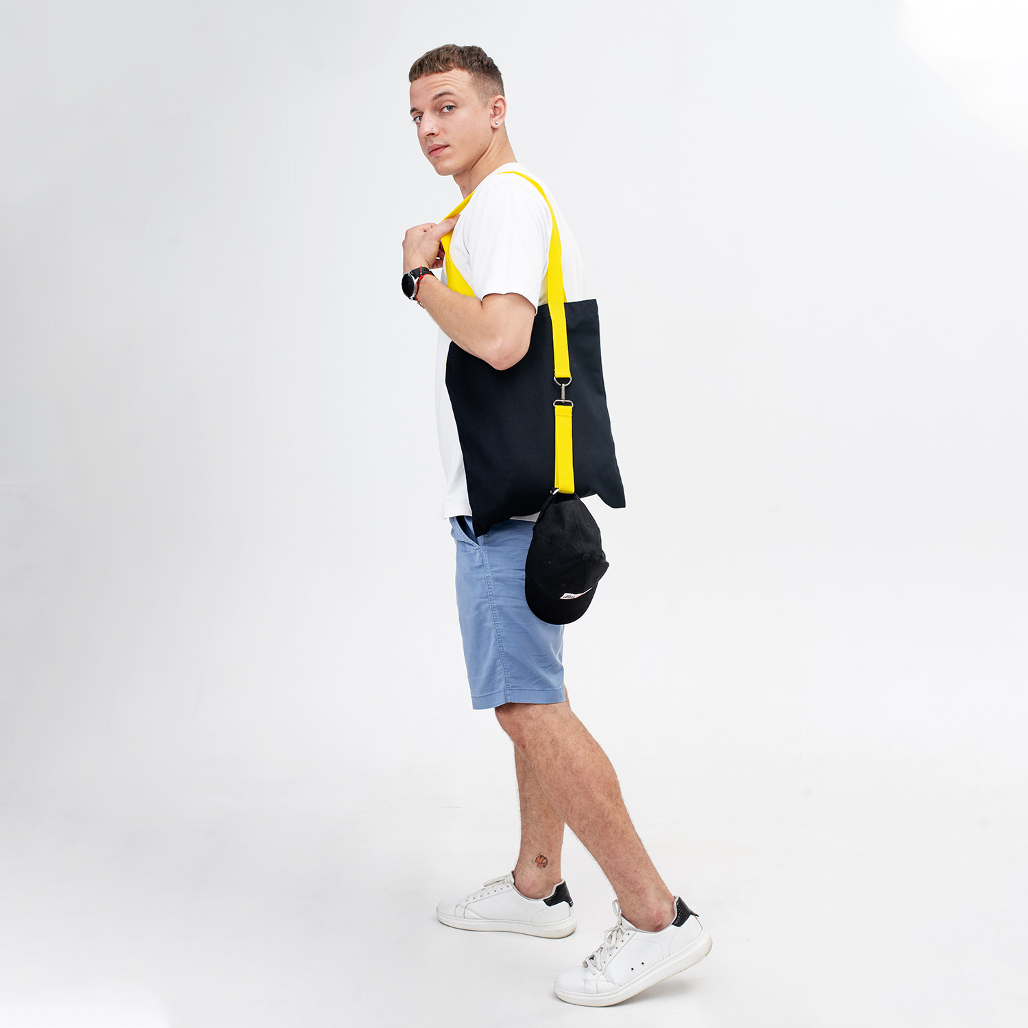 Шоппер Superbag black (чёрный с жёлтым)