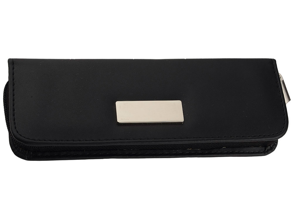 Набор Рейн: ручка шариковая, ручка роллер в футляре черный Набор Рейн: ручка шариковая, ручка роллер в футляре черный