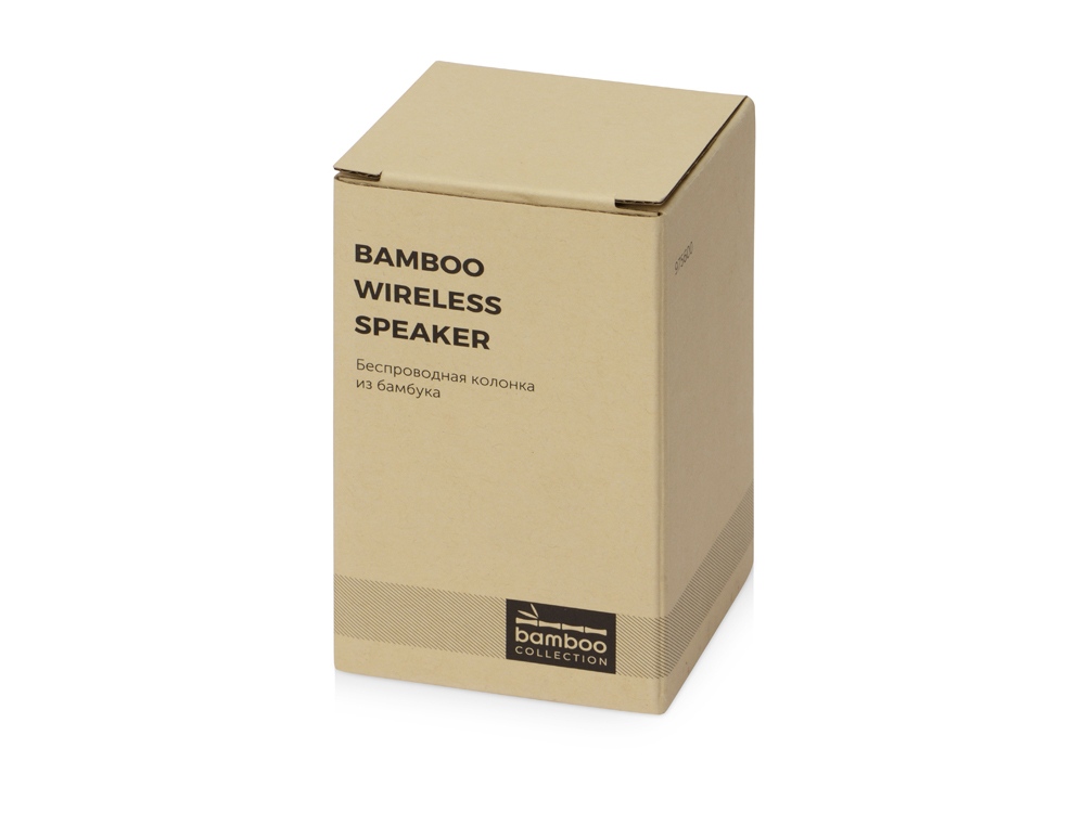 Портативная колонка из бамбука Bongo, натуральный (Р)