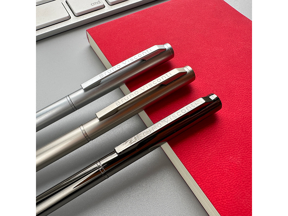 Ручка шариковая автоматическая BrunoVisconti® PALERMO цвет корпуса вороненая сталь, 0.7 мм