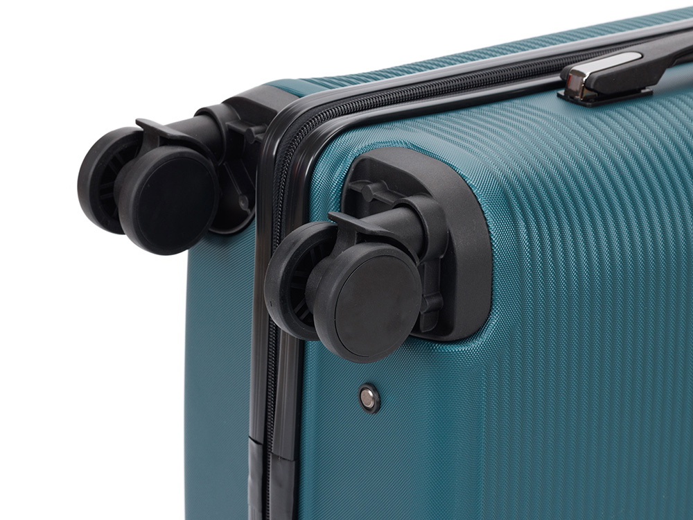 Чемодан TORBER Onego, зелёный, ABS-пластик, 59,5 х 39,5 х 24 см, 46 л