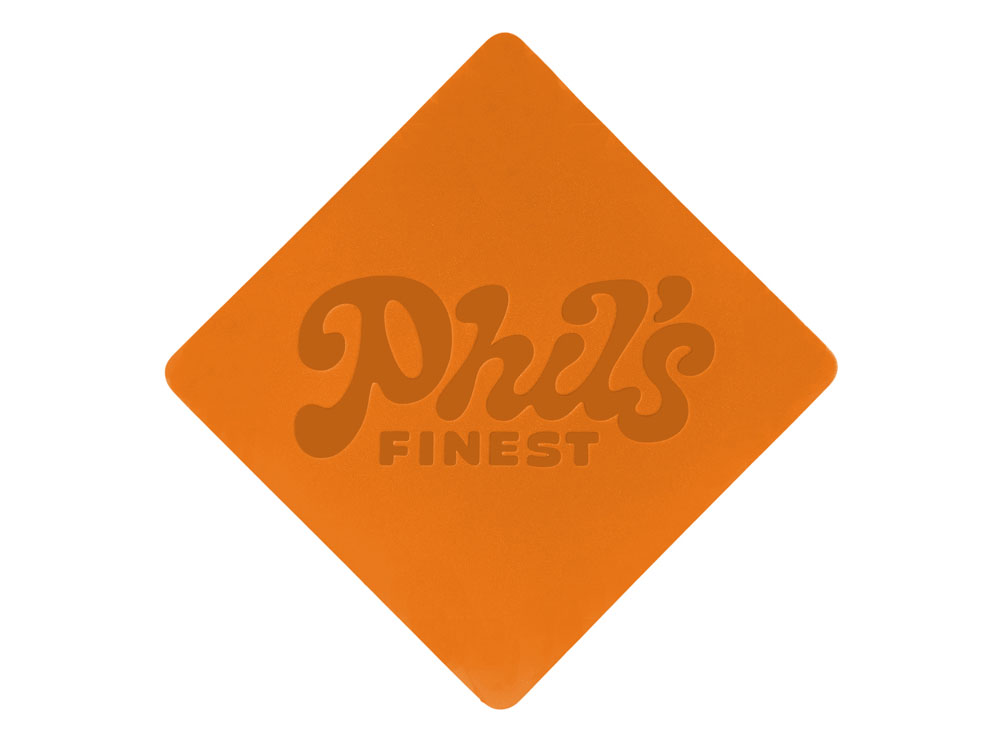 ПАТЧ РОМБ soft-touch (оранжевый) 7,6 х 7,6 см