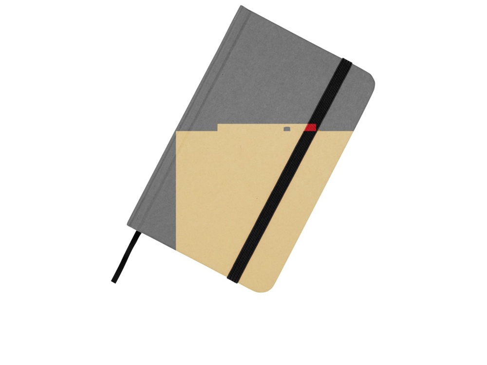 Reed блокнот формата А6 из переработанного материала в твердой обложке с простыми страницами - сплошной черный