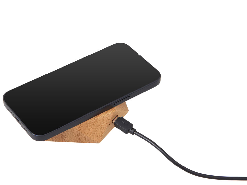 Беспроводное зарядное устройство Gex, 15 Вт, бамбук