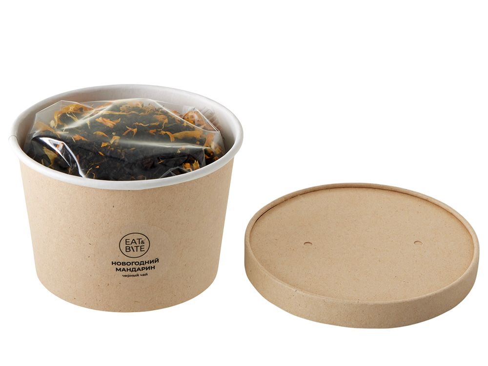 Чай черный Новогодний мандарин в картонном стаканчике, 50 гр.