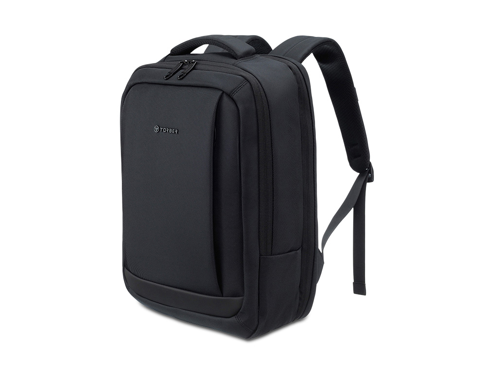 Рюкзак TORBER ВОЯЖ c отделением для ноутбука 17'', черный, полиэстер 900D, 31х17х44 см, 18 л