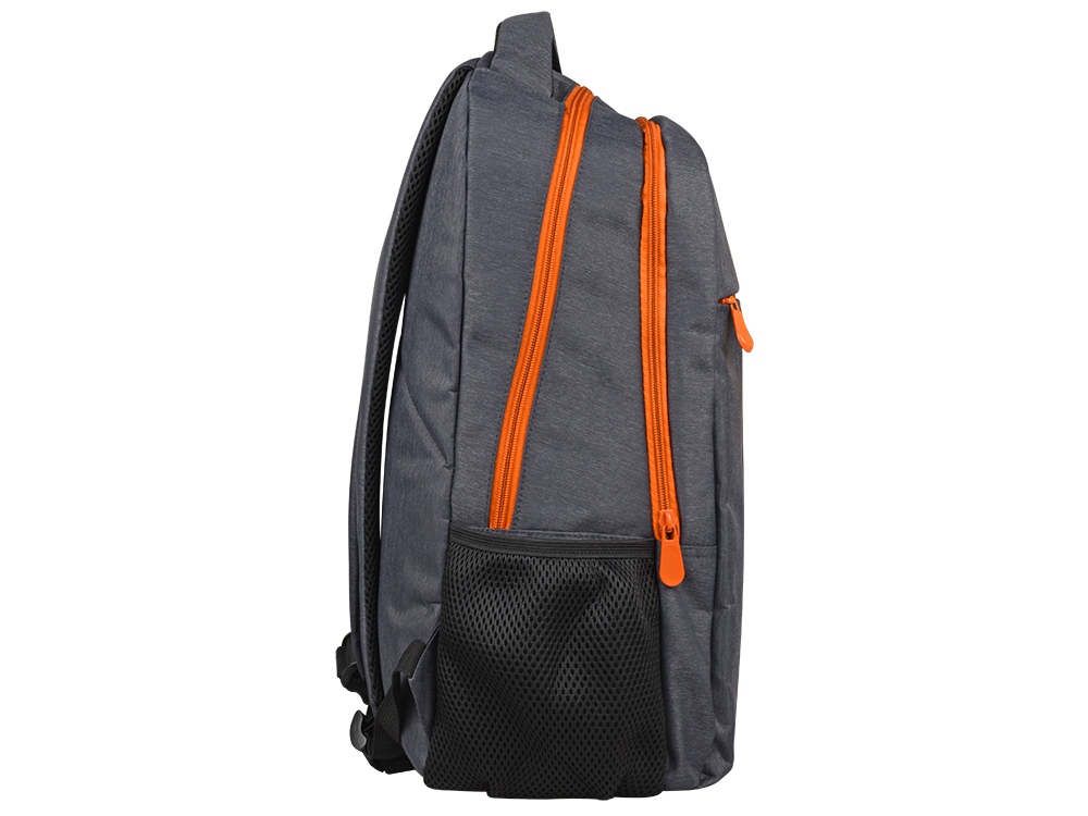 Рюкзак Metropolitan, серый с оранжевой молнией