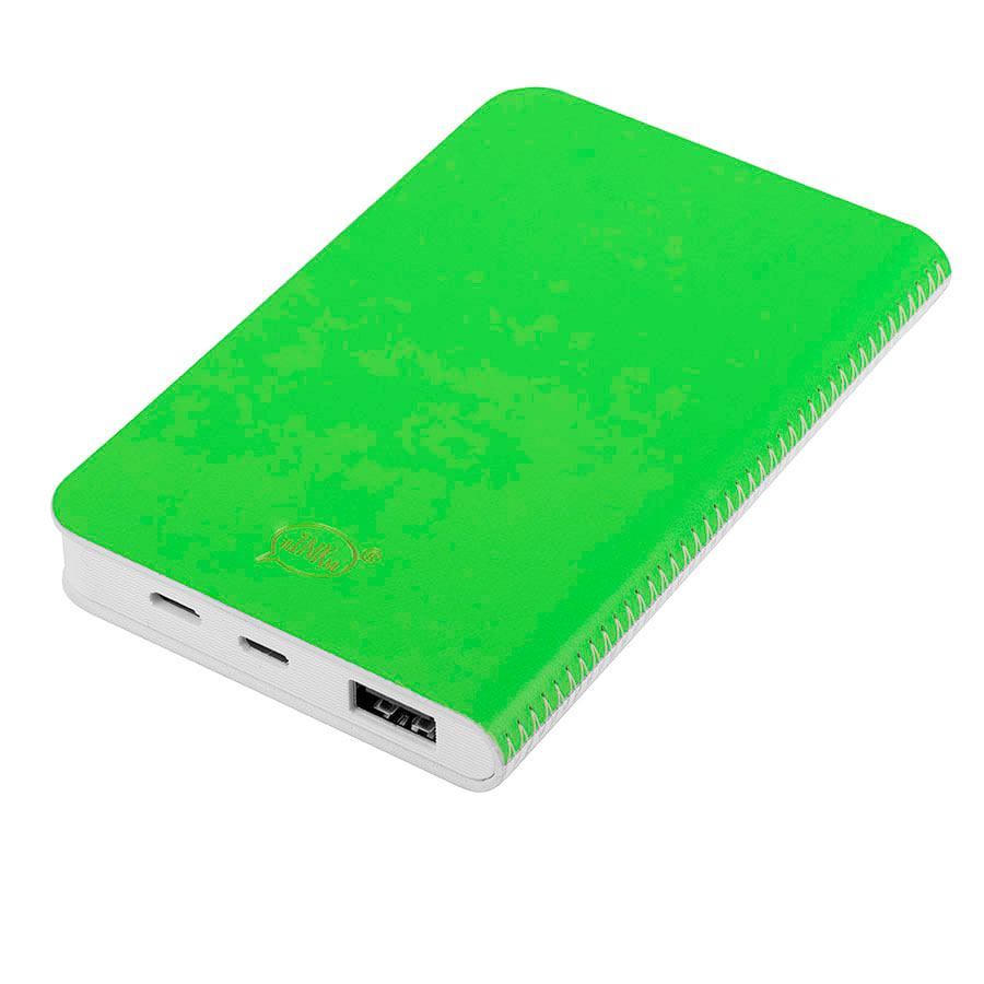 Универсальный аккумулятор "Franki" (5000mAh),белый с зеленым, 7,5х12,1х1,1см