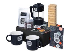Подарочный набор Re:y. Together с френчпрессом, кружками и дженгой Подарочный набор Re:y. Together с френчпрессом, кружками и дженгой