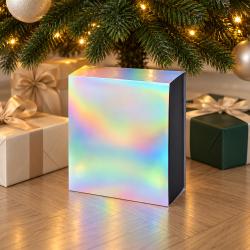 Подарочная коробка с голографическим шубером без печати Aurora, XL вертикальный