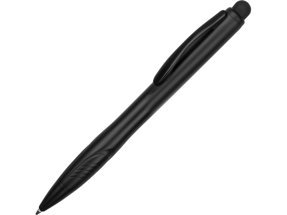 Ручка-стилус шариковая Light, черная с белой подсветкой