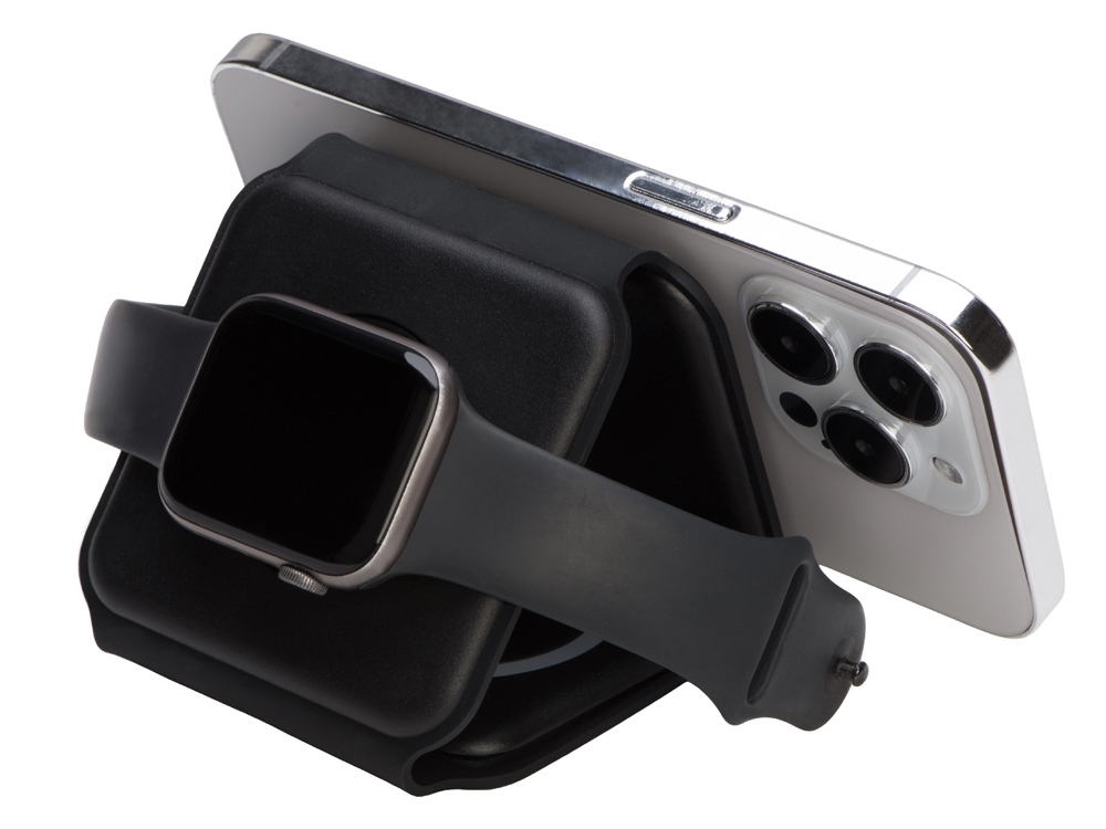 Беспроводное зарядное устройство 3-в-1 Road, 15 Вт, черный