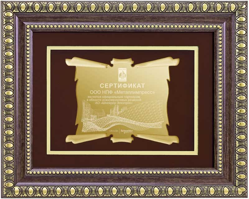 Эксклюзивная рамка с лаз.гравировкой на метал.дипломе