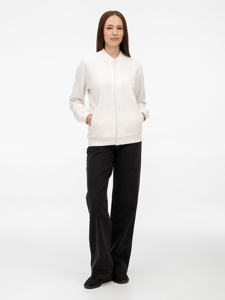 Бомбер унисекс AtmosWear, молочно-белый Бомбер унисекс AtmosWear, молочно-белый