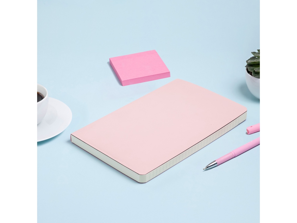 Ежедневник А5 недатированный Megapolis Flex, зефирный розовый