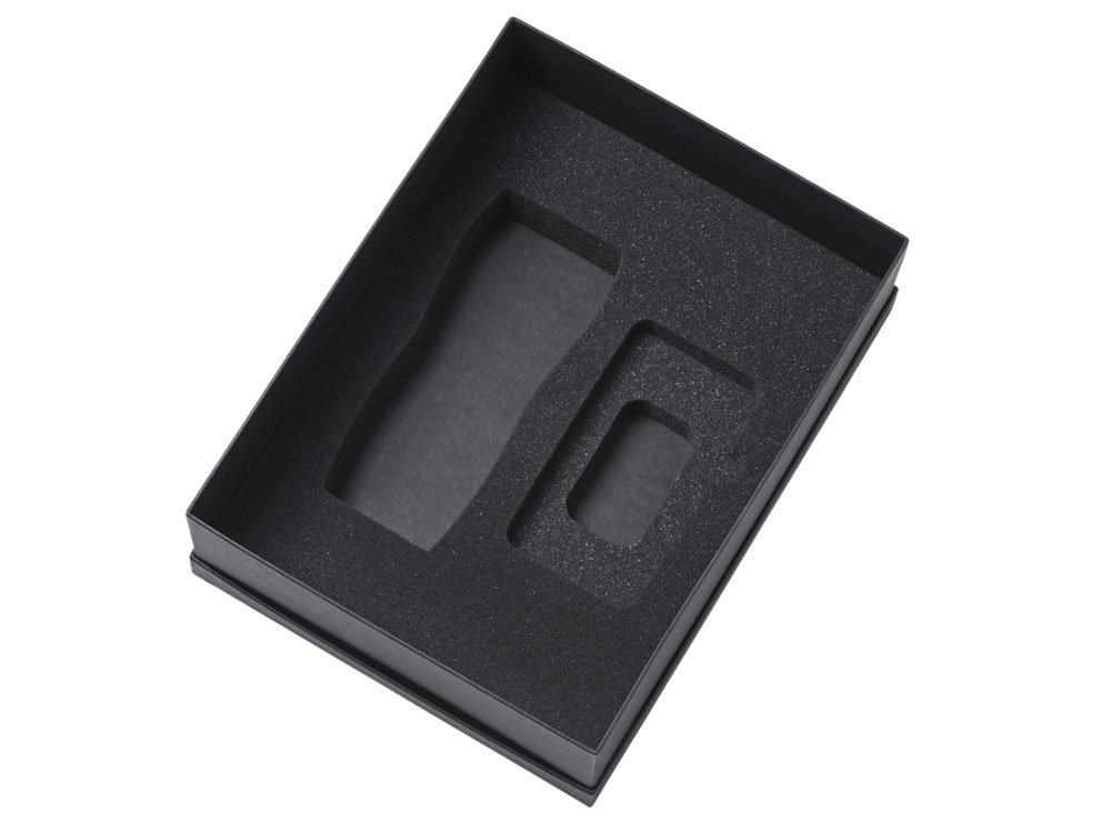 Подарочный набор c вакуумной термокружкой и повербанком С2, серый