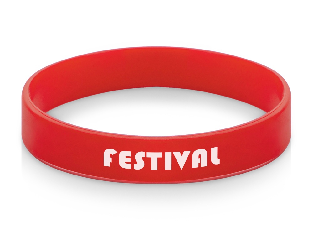 Силиконовый браслет Forest 202*12 мм, красный