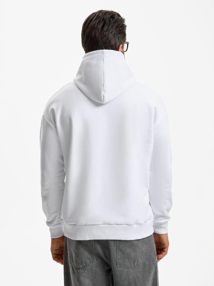 Худи унисекс оверсайз Daylero, белое Худи унисекс оверсайз Daylero, белое