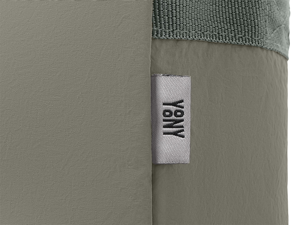 Изотермическая сумка-холодильник Neo Classic c контрастной молнией, серый/зеленое яблоко