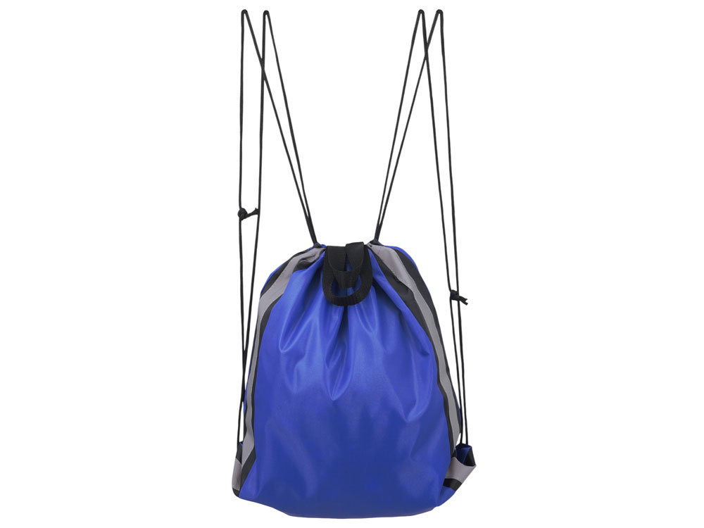 Рюкзак-мешок Savy со светоотражающими полосами по бокам, синий