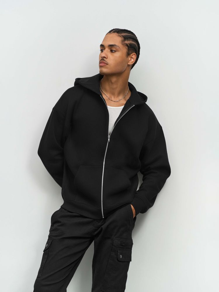 Толстовка унисекс на молнии Jelo, черная