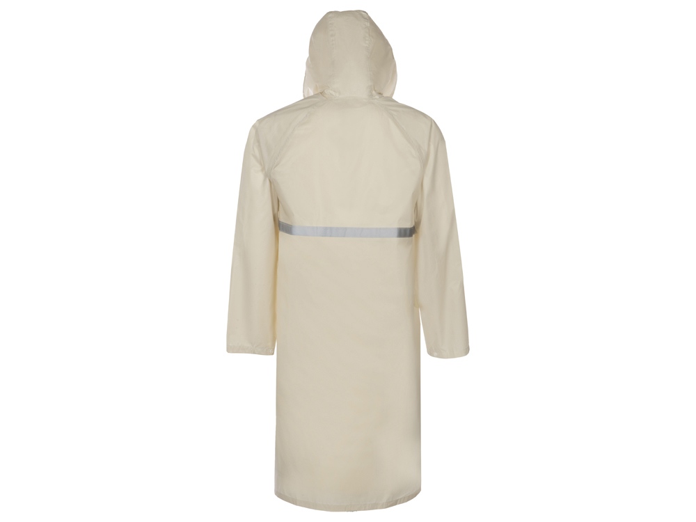 Длиный дождевик Lanai  из полиэстера со светоотражающей тесьмой, молочный