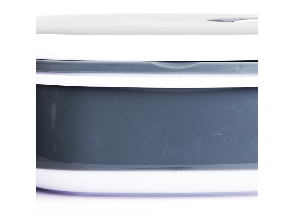 Ланч-бокс Hotty 750 мл для микроволновой печи, серый/белый