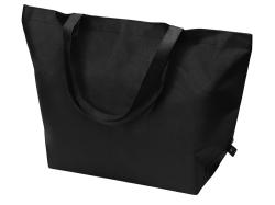 Сумка Reviver с донной складкой из нетканого переработанного материала RPET, черный Сумка Reviver с донной складкой из нетканого переработанного материала RPET, черный