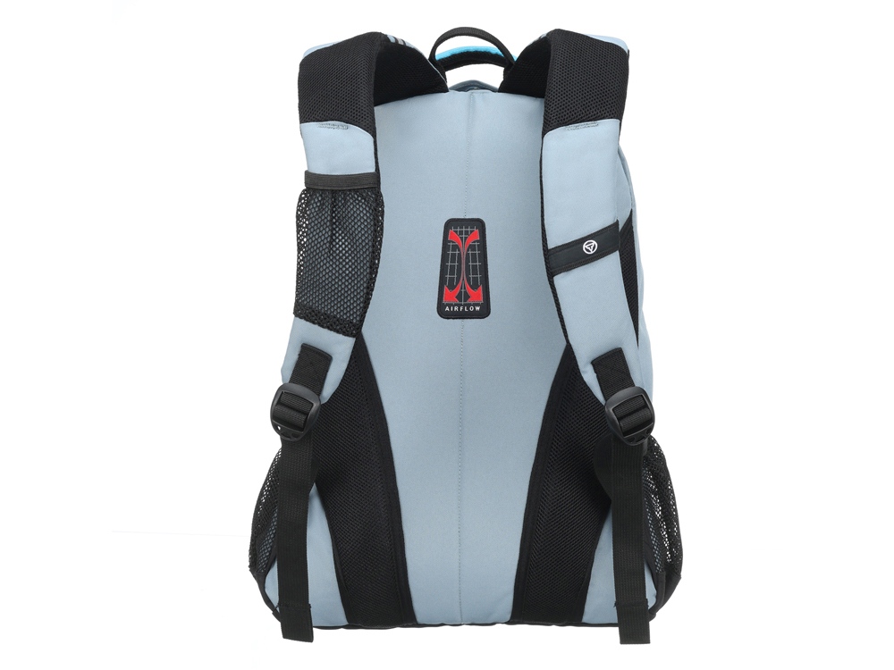 Рюкзак TORBER ROCKIT серый/голубой, полиэстер/добби, 32x15x46 см, 22 л Рюкзак TORBER ROCKIT серый/голубой, полиэстер/добби, 32x15x46 см, 22 л