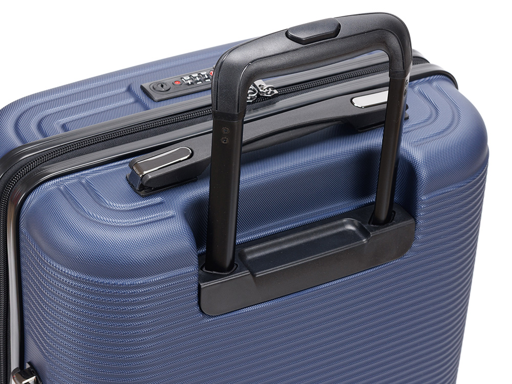 Чемодан TORBER Onego, синий, ABS-пластик, 59,5 х 39,5 х 24 см, 46 л