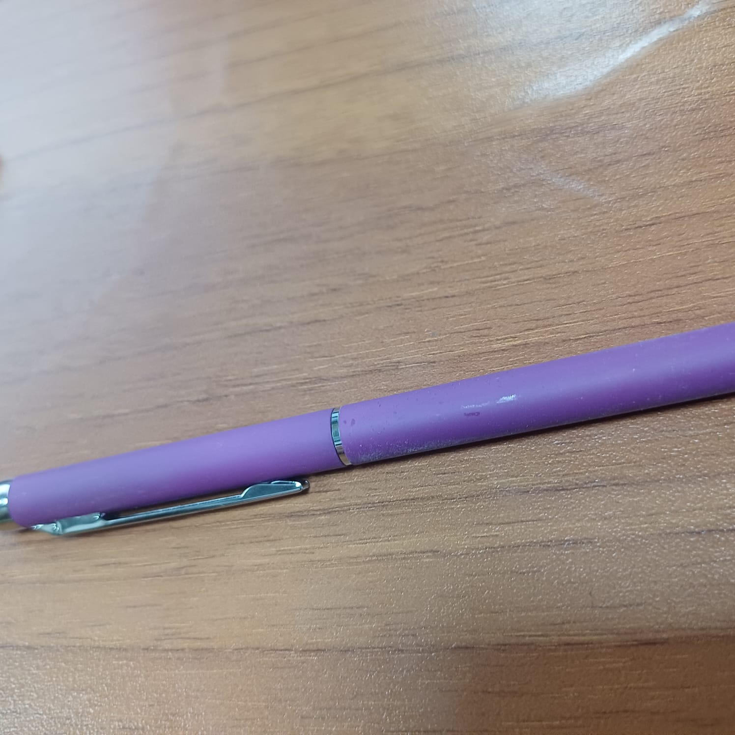 Ручка-стилус шариковая Jucy Soft с покрытием soft touch, фиолетовый (Р)