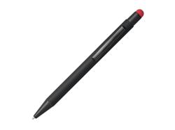 Резиновая шариковая ручка-стилус Dax, черный/красный
