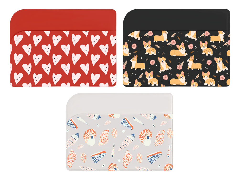 Картхолдер для 3-х карт с возможностью полноцветной УФ-печати, софт-тач Картхолдер для 3-х карт с возможностью полноцветной УФ-печати, софт-тач