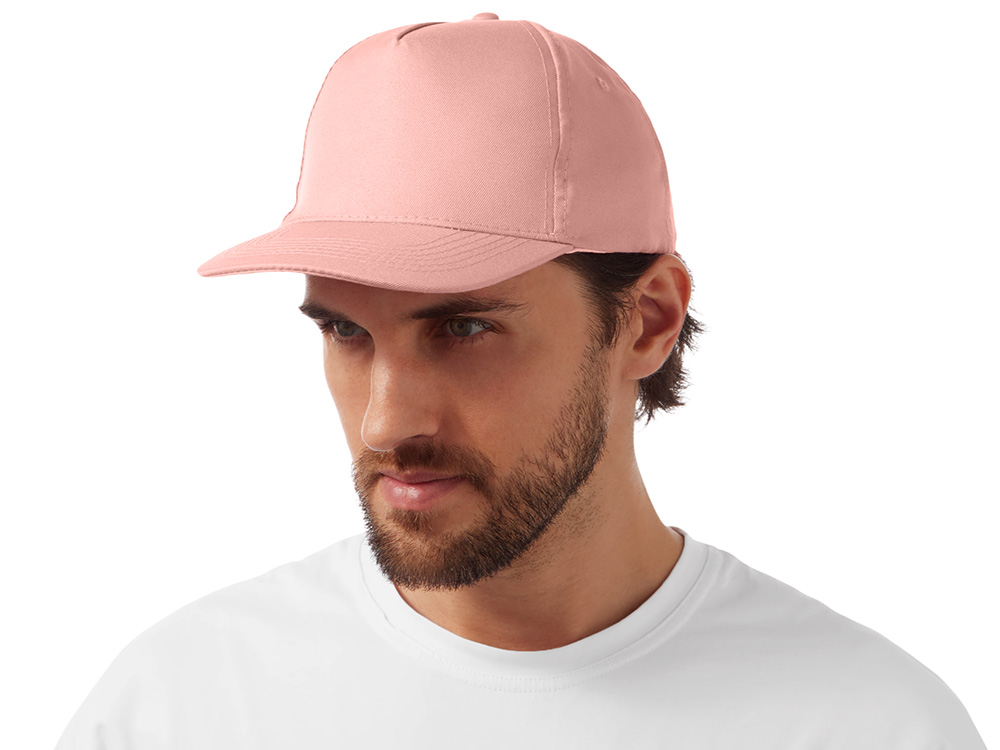Бейсболка Poly 5-ти панельная 120гр, лососевый