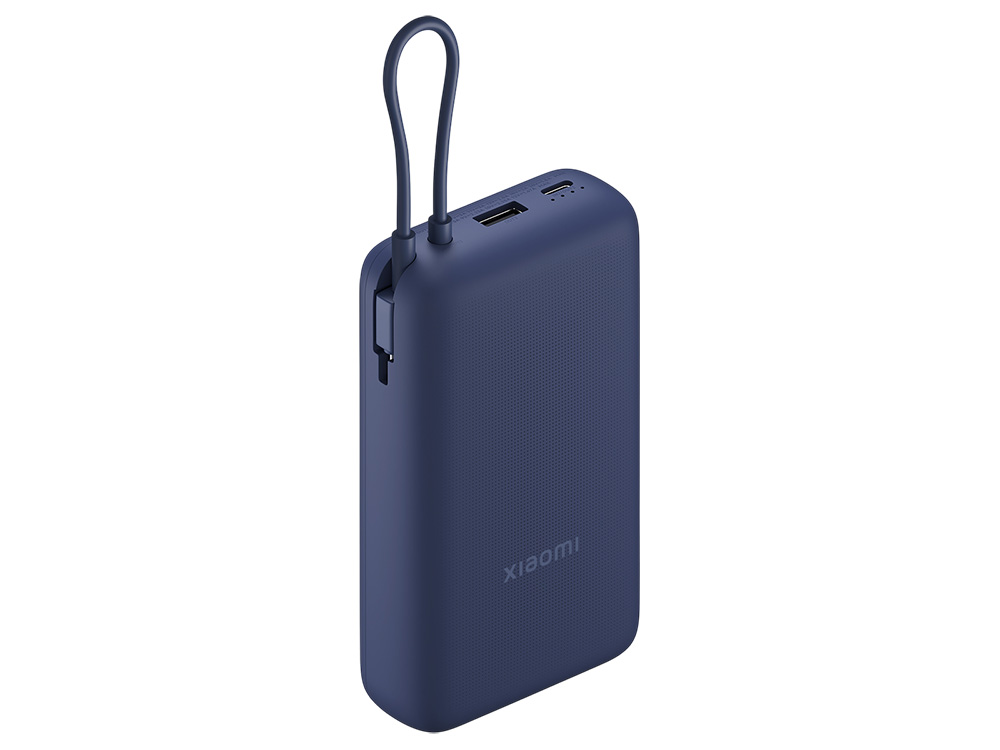Внешний аккумулятор со встроенным кабелем Xiaomi 33W Power Bank 20000mAh (Integrated Cable) Blue GL Внешний аккумулятор со встроенным кабелем Xiaomi 33W Power Bank 20000mAh (Integrated Cable) Blue GL