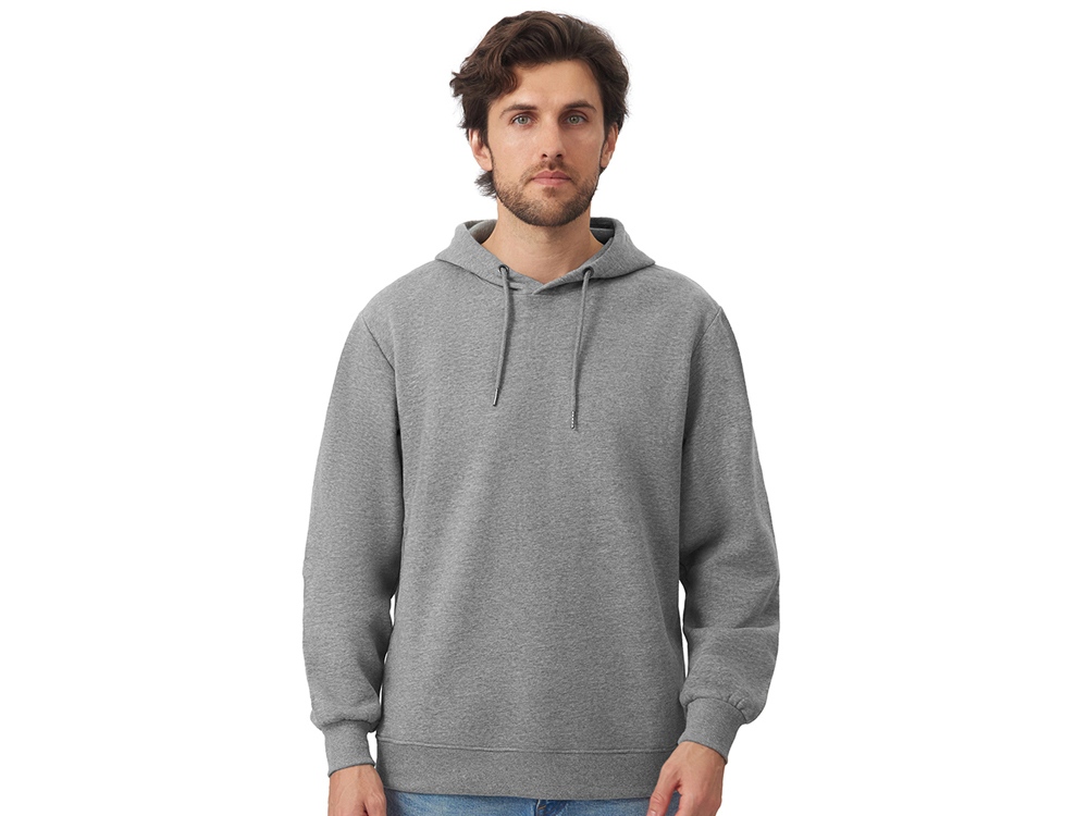 Толстовка с капюшоном Lisbon унисекс, серый меланж