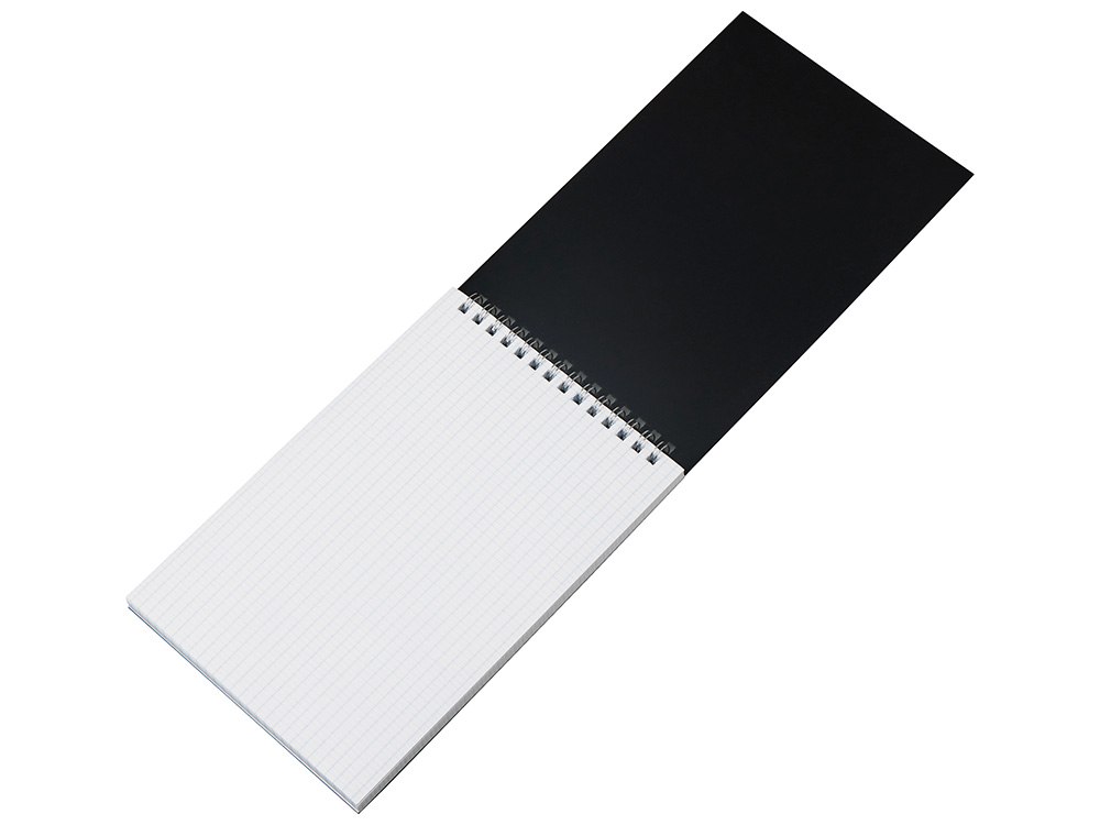 Блокнот на пружине в пластиковой обложке А5, черный