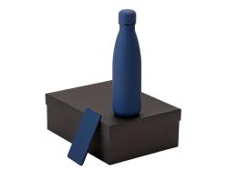 Подарочный набор с термобутылкой и повербанком С1, 5000 mAh, темно-синий