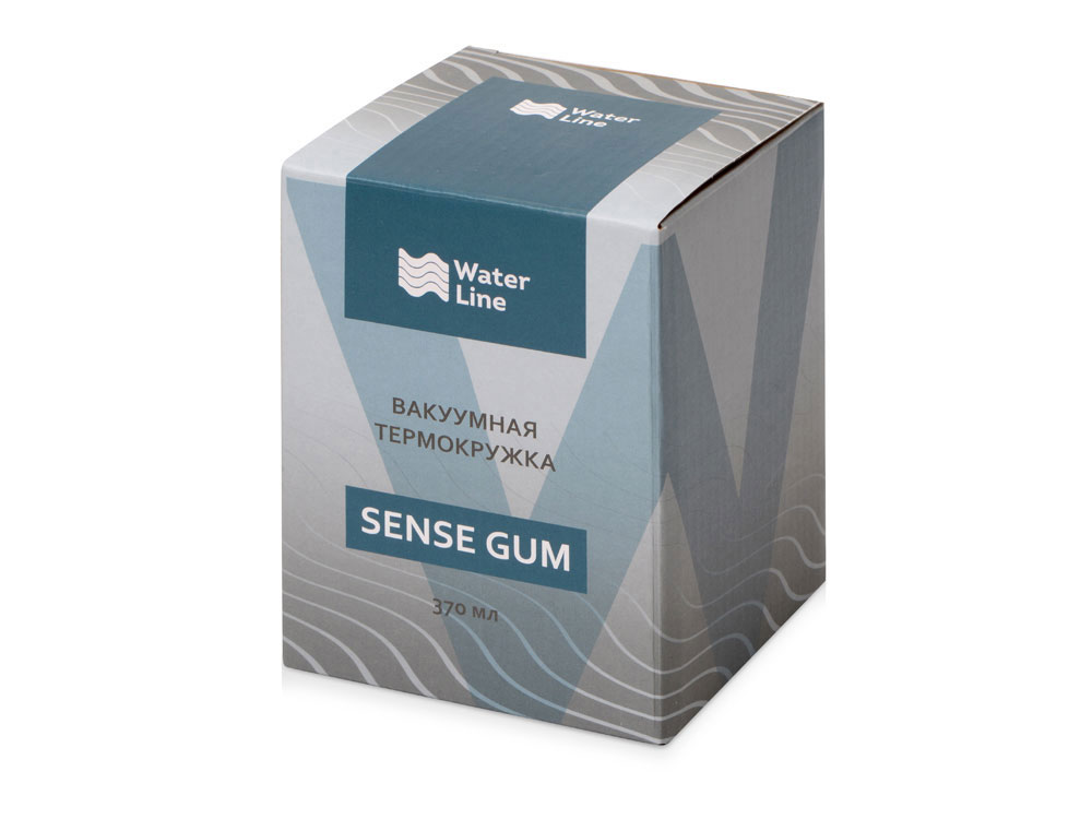Термокружка Sense Gum soft-touch, 370мл, черный
