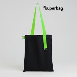 Шоппер Superbag black (чёрный с салатовым) Шоппер Superbag black (чёрный с салатовым)