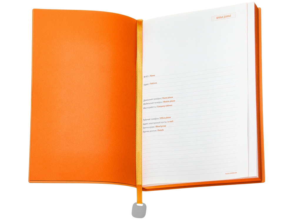 Ежедневник А5 недатированный Mercury, оранжевый