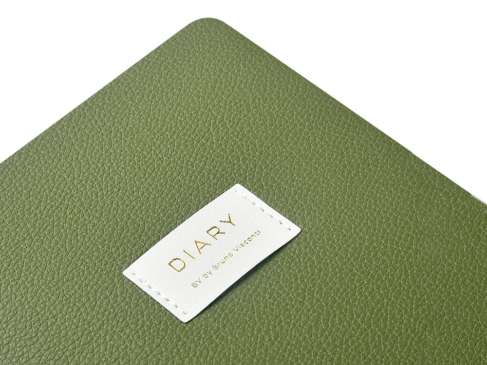 Ежедневник недатированный А5 Verde с нашивкой, зеленый