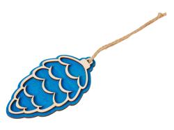 Подвеска шишка с цветной подложкой, синяя подложка Подвеска шишка с цветной подложкой, синяя подложка