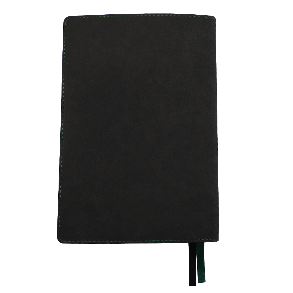 Ежедневник A5 недатированный Efemero в мягком переплёте, черный/тёмно-зеленый